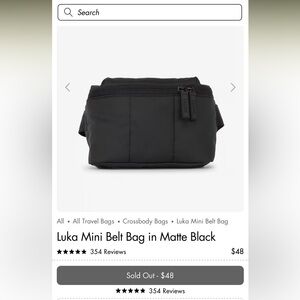 Calpak Luka Mini Belt Bag in Matte Black